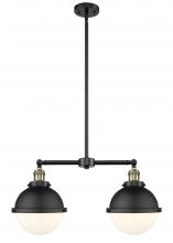  209-BAB-HFS-81-BK-LED - Hampden - 2 Light - 18 inch - Black Antique Brass - Stem Hung - Island Light