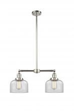  209-PN-G72 - Bell - 2 Light - 21 inch - Polished Nickel - Stem Hung - Island Light