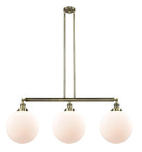 Innovations Lighting 213-AB-G201-12-LED - Beacon - 3 Light - 44 inch - Antique Brass - Stem Hung - Island Light