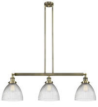  213-AB-G222-LED - Seneca Falls - 3 Light - 39 inch - Antique Brass - Stem Hung - Island Light