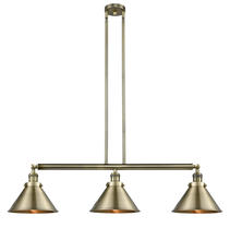 Innovations Lighting 213-AB-M10-AB-LED - Briarcliff - 3 Light - 43 inch - Antique Brass - Stem Hung - Island Light