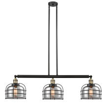  213-BAB-G73-CE - Bell Cage - 3 Light - 42 inch - Black Antique Brass - Stem Hung - Island Light