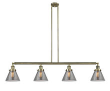 Innovations Lighting 214-AB-G43-LED - Cone - 4 Light - 52 inch - Antique Brass - Stem Hung - Island Light