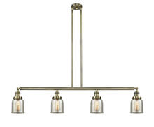  214-AB-G58-LED - Bell - 4 Light - 50 inch - Antique Brass - Stem Hung - Island Light