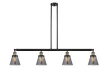  214-BAB-G63-LED - Cone - 4 Light - 51 inch - Black Antique Brass - Stem Hung - Island Light