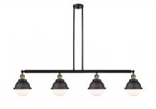  214-BAB-HFS-61-BK - Hampden - 4 Light - 52 inch - Black Antique Brass - Stem Hung - Island Light