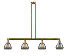  214-BB-G173 - Fulton - 4 Light - 51 inch - Brushed Brass - Stem Hung - Island Light