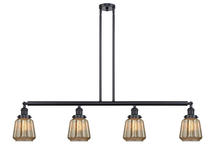 Innovations Lighting 214-BK-G146-LED - Chatham - 4 Light - 51 inch - Matte Black - Stem Hung - Island Light