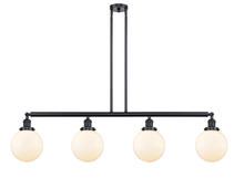 Innovations Lighting 214-BK-G201-8-LED - Beacon - 4 Light - 53 inch - Matte Black - Stem Hung - Island Light