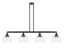 Innovations Lighting 214-BK-G713-LED - Bell - 4 Light - 53 inch - Matte Black - Stem Hung - Island Light