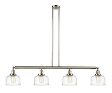  214-PN-G713-LED - Bell - 4 Light - 53 inch - Polished Nickel - Stem Hung - Island Light