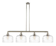  214-PN-G713-L - Bell - 4 Light - 54 inch - Polished Nickel - Stem Hung - Island Light