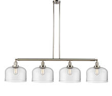  214-PN-G72-L - Bell - 4 Light - 54 inch - Polished Nickel - Stem Hung - Island Light