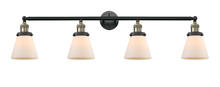  215-BAB-G61 - Cone - 4 Light - 42 inch - Black Antique Brass - Bath Vanity Light