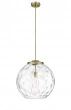  221-1S-AB-G1215-16 - Athens Water Glass - 1 Light - 16 inch - Antique Brass - Cord hung - Pendant