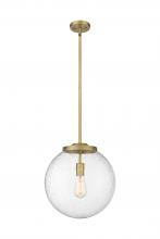  221-1S-BB-G204-14 - Beacon - 1 Light - 16 inch - Brushed Brass - Cord hung - Pendant