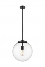  221-1S-BK-G202-14 - Beacon - 1 Light - 16 inch - Matte Black - Cord hung - Pendant