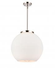 Innovations Lighting 221-1S-PN-G121-16-LED - Athens - 1 Light - 16 inch - Polished Nickel - Stem Hung - Pendant