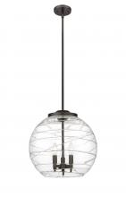 Innovations Lighting 221-3S-OB-G1213-16-LED - Athens Deco Swirl - 3 Light - 16 inch - Oil Rubbed Bronze - Cord hung - Pendant