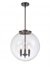 Innovations Lighting 221-3S-OB-G202-16-LED - Beacon - 3 Light - 16 inch - Oil Rubbed Bronze - Cord hung - Pendant