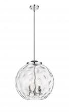  221-3S-PC-G1215-16 - Athens Water Glass - 3 Light - 16 inch - Polished Chrome - Cord hung - Pendant