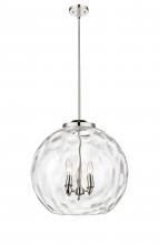 Innovations Lighting 221-3S-PN-G1215-18-LED - Athens Water Glass - 3 Light - 18 inch - Polished Nickel - Cord hung - Pendant