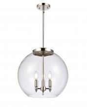 Innovations Lighting 221-3S-PN-G122-16-LED - Athens - 3 Light - 16 inch - Polished Nickel - Cord hung - Pendant