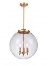 Innovations Lighting 221-3S-SG-G202-16-LED - Beacon - 3 Light - 16 inch - Satin Gold - Cord hung - Pendant