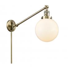 Innovations Lighting 237-AB-G201-8-LED - Beacon - 1 Light - 8 inch - Antique Brass - Swing Arm