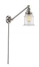 Innovations Lighting 237-SN-G182-LED - Canton - 1 Light - 8 inch - Brushed Satin Nickel - Swing Arm