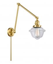  238-SG-G532 - Oxford - 1 Light - 8 inch - Satin Gold - Swing Arm