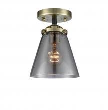  284-1C-BAB-G63 - Cone - 1 Light - 6 inch - Black Antique Brass - Semi-Flush Mount