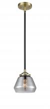 Innovations Lighting 284-1S-BAB-G173 - Fulton - 1 Light - 7 inch - Black Antique Brass - Cord hung - Mini Pendant