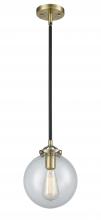  284-1S-BAB-G204-8 - Beacon - 1 Light - 8 inch - Black Antique Brass - Cord hung - Mini Pendant