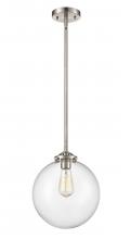  284-1S-SN-G202-10 - Beacon - 1 Light - 10 inch - Brushed Satin Nickel - Cord hung - Mini Pendant