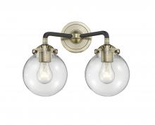  284-2W-BAB-G202-6 - Beacon - 2 Light - 14 inch - Black Antique Brass - Bath Vanity Light