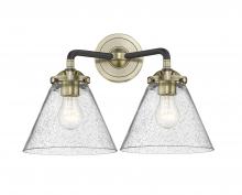  284-2W-BAB-G44 - Cone - 2 Light - 16 inch - Black Antique Brass - Bath Vanity Light