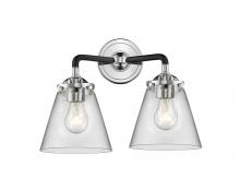  284-2W-BPN-G62 - Cone - 2 Light - 14 inch - Black Polished Nickel - Bath Vanity Light