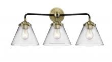  284-3W-BAB-G42-LED - Cone - 3 Light - 26 inch - Black Antique Brass - Bath Vanity Light