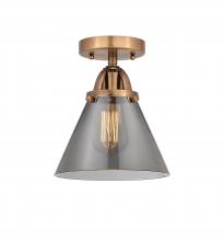  288-1C-AC-G43-LED - Cone - 1 Light - 8 inch - Antique Copper - Semi-Flush Mount