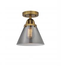  288-1C-BB-G43-LED - Cone - 1 Light - 8 inch - Brushed Brass - Semi-Flush Mount