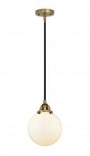  288-1S-BAB-G201-8-LED - Beacon - 1 Light - 8 inch - Black Antique Brass - Cord hung - Mini Pendant