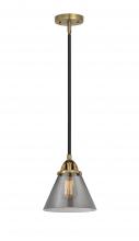  288-1S-BAB-G43-LED - Cone - 1 Light - 8 inch - Black Antique Brass - Cord hung - Mini Pendant