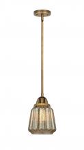  288-1S-BB-G146-LED - Chatham - 1 Light - 7 inch - Brushed Brass - Cord hung - Mini Pendant