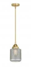  288-1S-SG-G262 - Stanton - 1 Light - 6 inch - Satin Gold - Cord hung - Mini Pendant