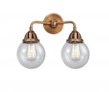  288-2W-AC-G204-6 - Beacon - 2 Light - 14 inch - Antique Copper - Bath Vanity Light