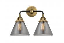  288-2W-BAB-G43-LED - Cone - 2 Light - 16 inch - Black Antique Brass - Bath Vanity Light