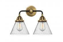  288-2W-BAB-G44 - Cone - 2 Light - 16 inch - Black Antique Brass - Bath Vanity Light