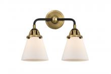  288-2W-BAB-G61 - Cone - 2 Light - 14 inch - Black Antique Brass - Bath Vanity Light