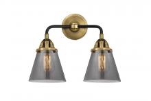  288-2W-BAB-G63-LED - Cone - 2 Light - 14 inch - Black Antique Brass - Bath Vanity Light